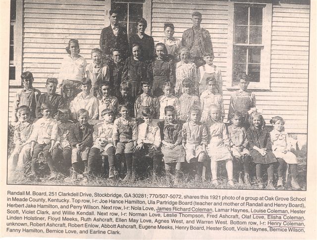 Oak Grove School, 1921